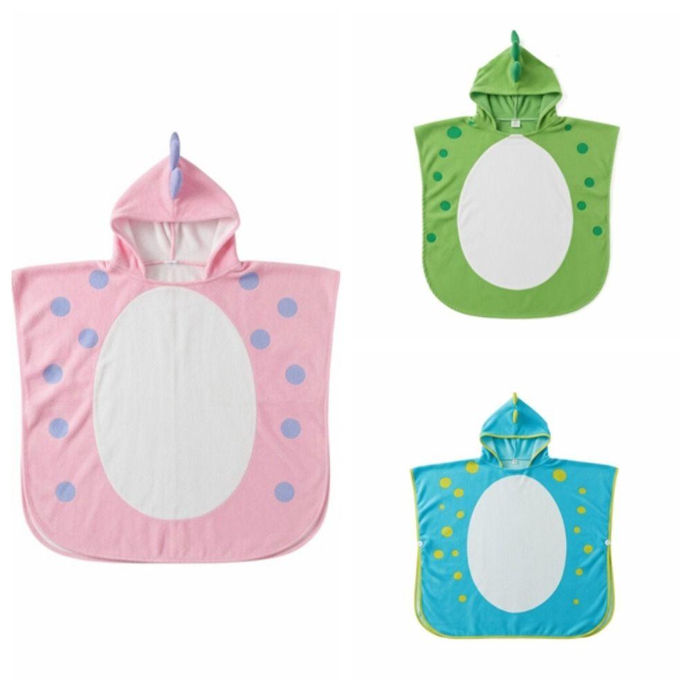 Warm Single Layer Kids Bath Towel Soft Shower Cloak Boy Cloak Towel Cartoon Swim Towel Girls Hooded Bathrobe Sleepwear