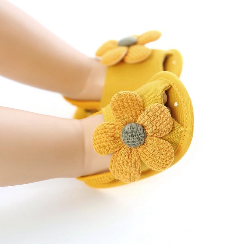 Newborn Baby Girls Shoes Bow Breathable Anti-Slip Summer Shoes Sandals+Headband 0-18M