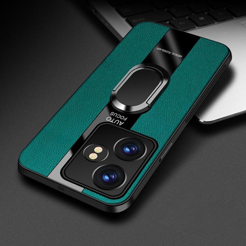 For Realme GT 6T Neo 6 SE Case Magnetic Ring Stand Holder Back Cover For OPPO Realme GT Neo6 5G Luxury Leather Silicone Shockproof Bumper