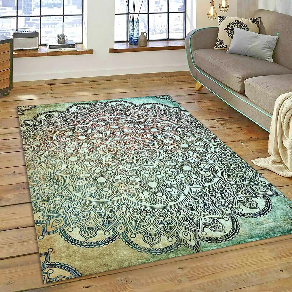 Bohemia Meditation Mandala  Flower Carpet Rug for Home Living Room Bedroom Sofa Doormat Deco Mat