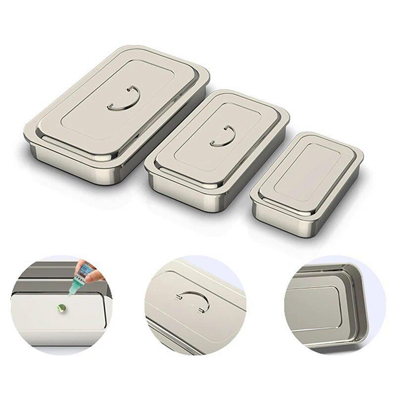 

Лоток для стоматологічних інструментів із нержавіючої сталі 201, кришка для хірургічного догляду, контейнер для стерилізатора для медичного обладнання для ящика для зберігання стоматолога 6in