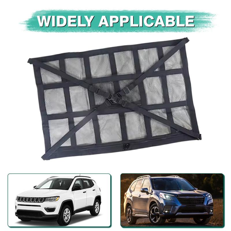 Car Storage Box Breathable Car Ceiling Cargo Net Strong Load-Bearing Mesh Roof Storage Net Pocket Stowing Tidying Accessories