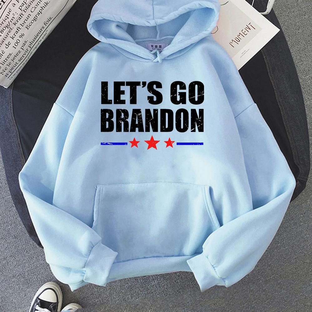 2021 New Fashion lets go brandon letter print Hoodies  Unisex Wo Unisex Long Sleeve Hooded Sweatshirts Casual Winter Streetwear Clothes