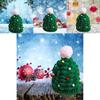 Entzückende grüne Weihnachtsbaum-Mütze für Kinder Bequemes handgemachtes Geschenk für die Feiertage