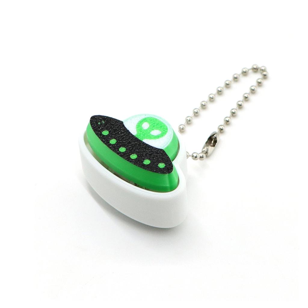 3D Printed Rocket Shaped Keychain Stress Relief Toy Durable Soft Material Portable Key Ring Fidget Toy for Anxiety and Focus