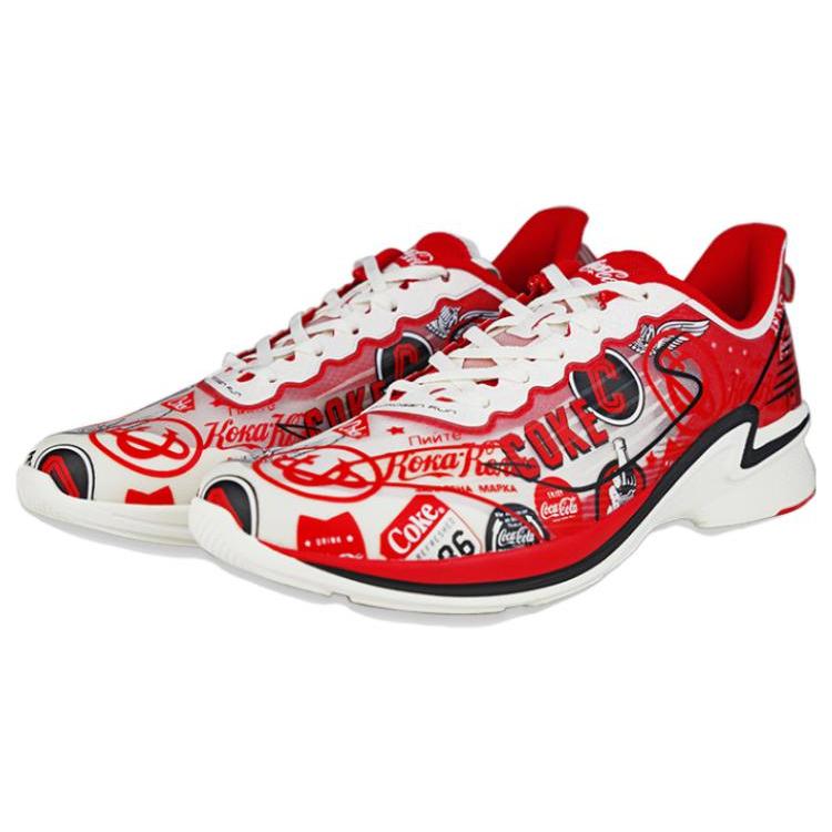 Coca Cola x Anta Scarpe da Corsa Basse Comode Antiscivolo Resistenti all'Abrasione Traspiranti Uomo Rosso Nero 112025541-5