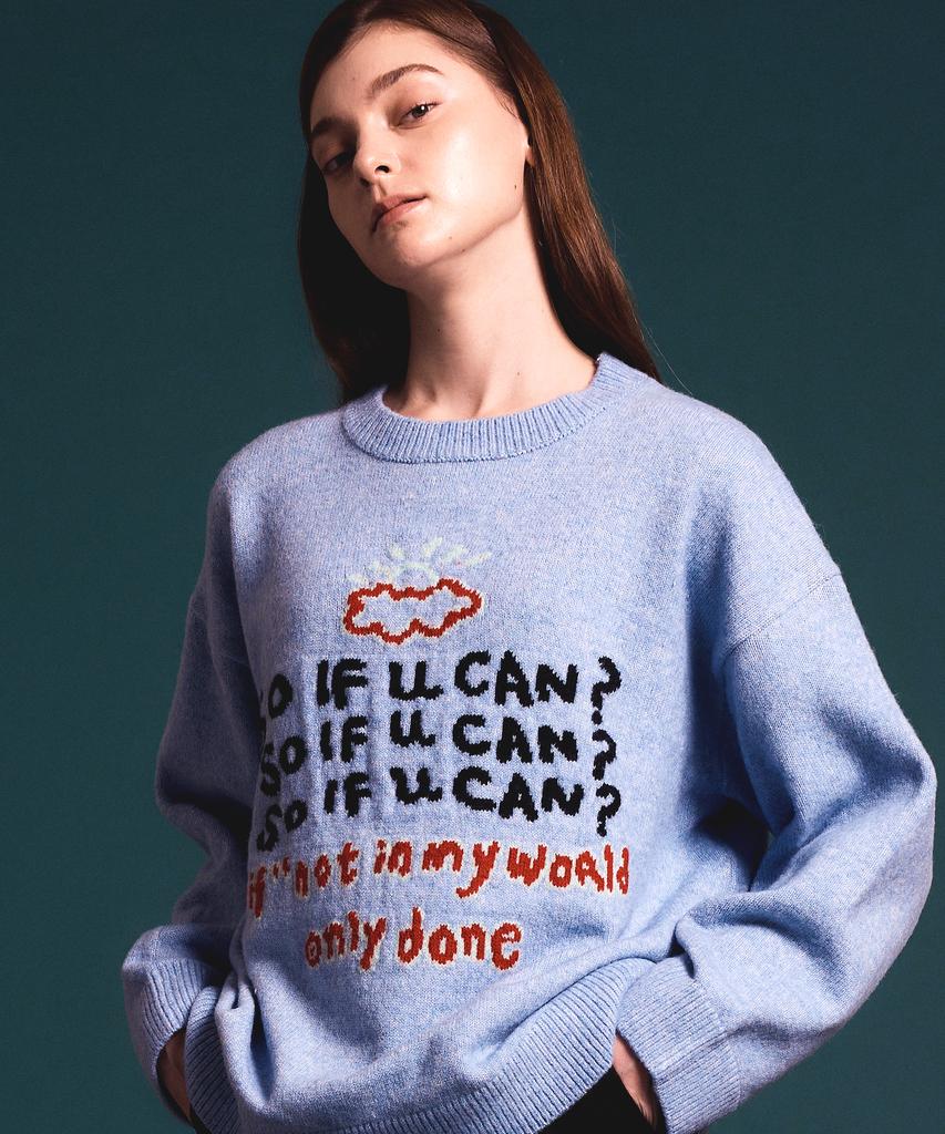 Soipeuyukaen Soft Blend Touch Lettering Knit