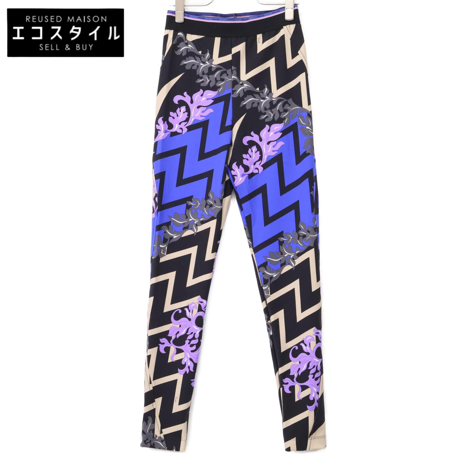 

Emilio Pucci ×KOCHE Blue nylon all-over print leggings pants Bottoms 36 multicolorUsed