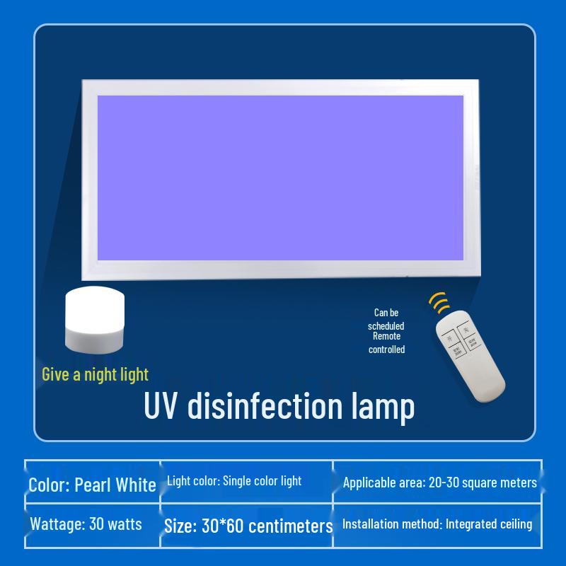 Ceiling-Mounted Ultraviolet Germicidal Panel Light for Bathroom & Kitchen