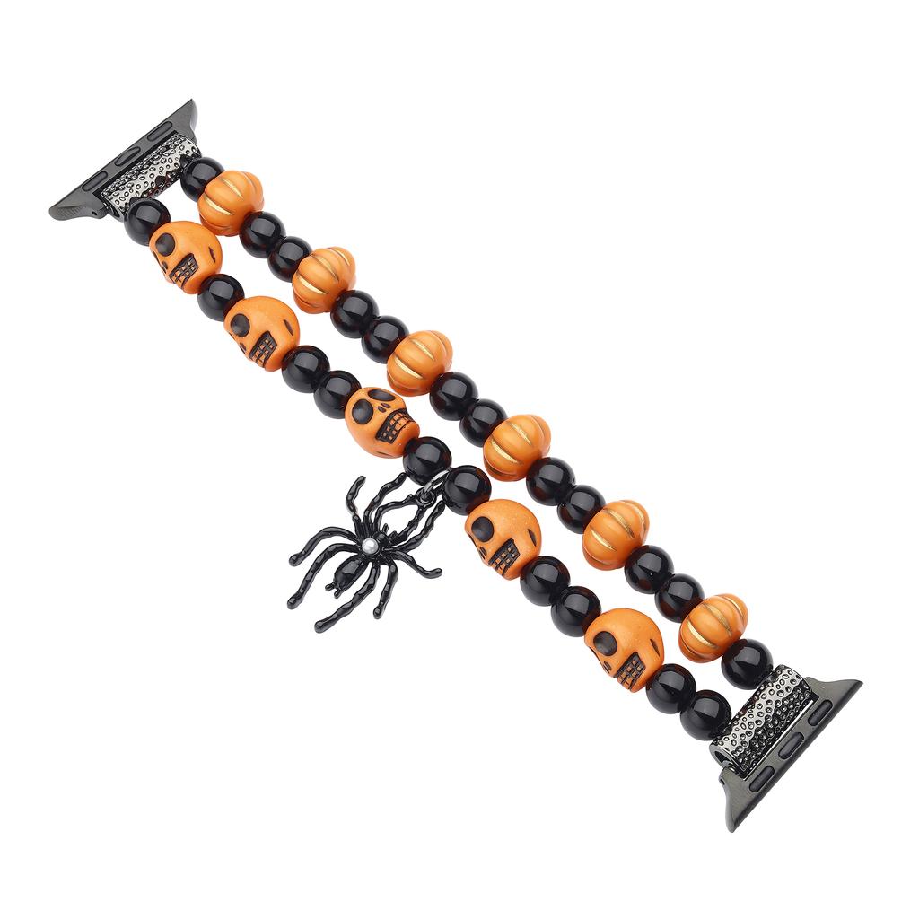 Halloween Spider/Bat Beaded Strap for Apple Watch 10 46mm/Ultra 2/Ultra 49mm/9 8 7 45mm/SE (2023) SE (2022) SE 6 5 4 44mm/3 2 1 42mm