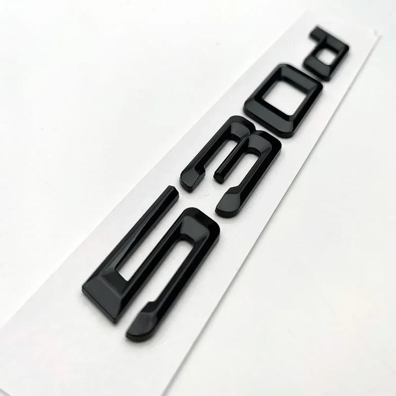 3D ABS Logo 530d Emblem Letters Sticker Car Rear Trunk Badge Decal For BMW 5 Series E60 E39 F10 F11 E61 F07 G30 Auto Accessories