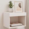 VidaXL Wall-Mounted Bedside Tables with LED Lights 2 Pcs, Floating Bedside Cabinets, Nightstands, Night Cabinets 837114