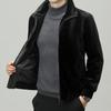 Gold Nerz Samtmantel Verbundfell Einteilige Jacke Herren Mittleren Alters Papa Kleidung Winter Imitation Nerz Nerz Samtmantel