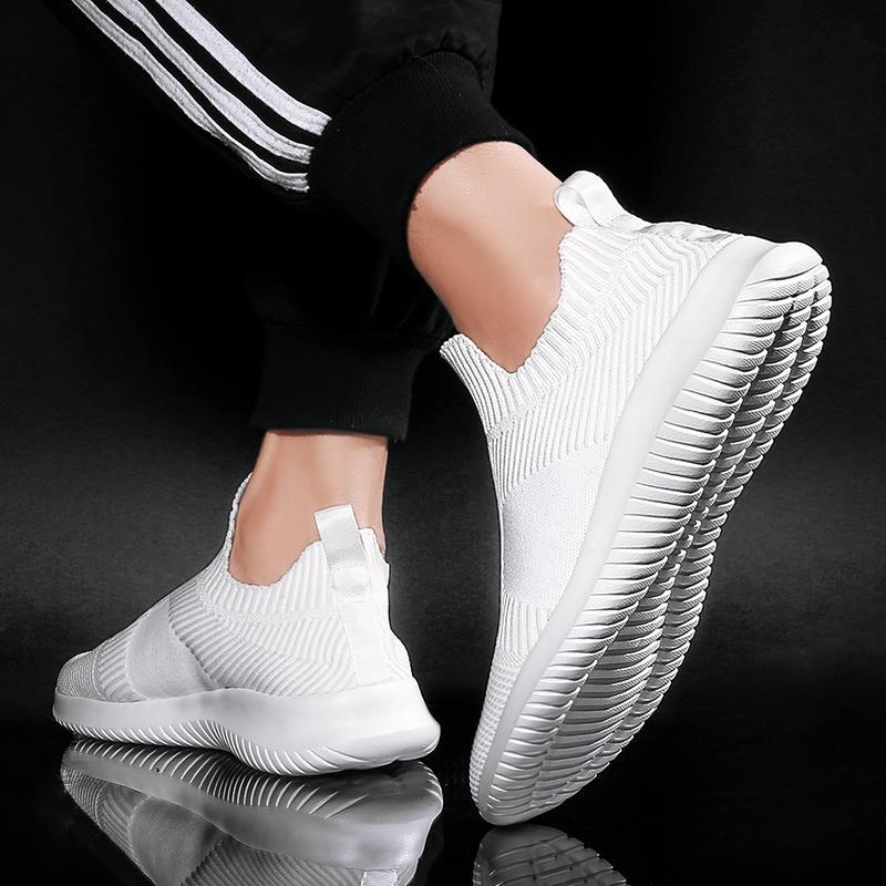 New men's shoes a slip-on ultra-light breathable plus size 46 flying woven socks shoes comfortable sports shoes for students
