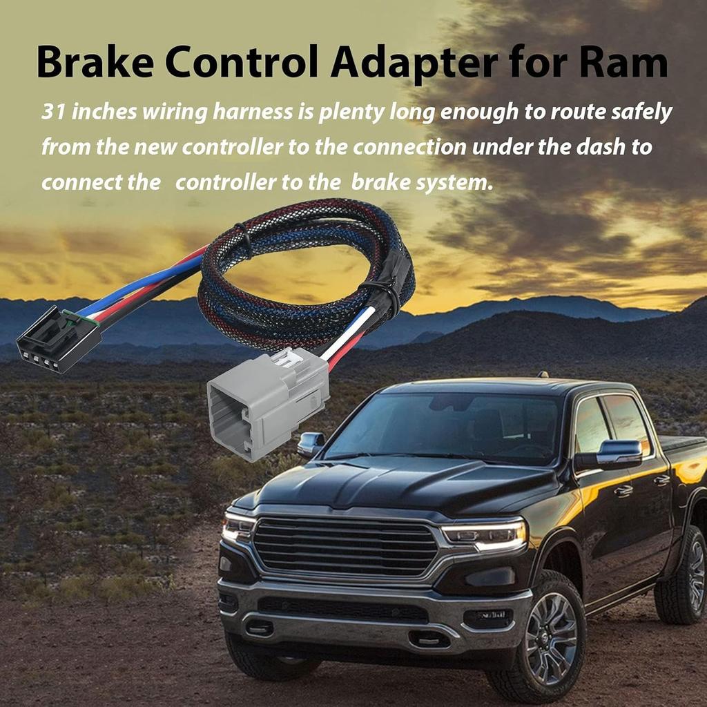 Oyviny Brake Control Wiring Adapter For 2015- Ram 1500/Ram 2500/Ram 3500/Ram 1500 Classic -, Plug In Brake Controller Wiring Harness For 2016- Ram