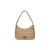 MLB Sports Old Flower Logo Full Mark Polyester Underarm Tote Shoulder Bag Regular Women bags Beige 3ABQS011N-50BGS