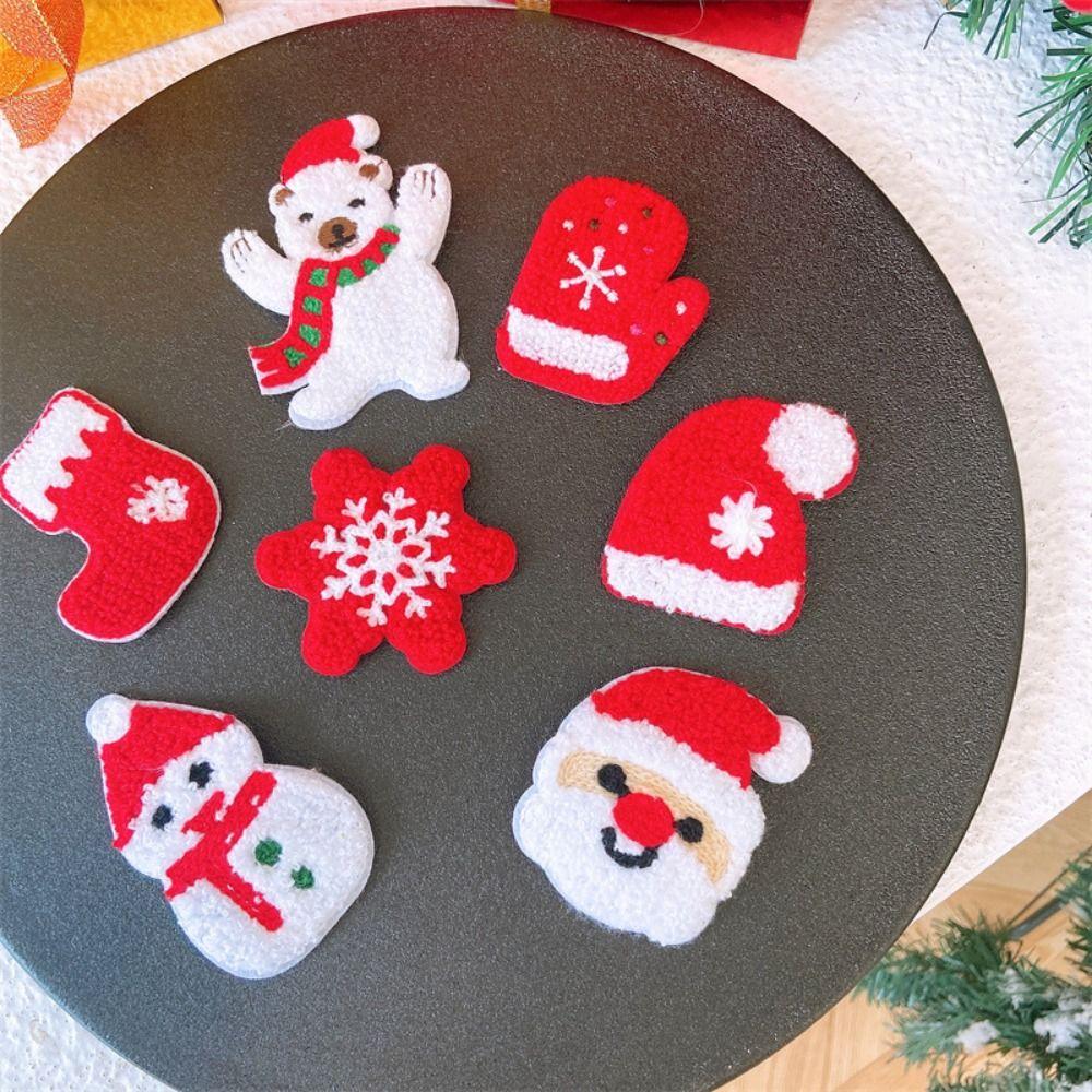 Gloves Christmas Hair Clip Snowman Santa Claus Hairpin Jewelry Plush Xmas Barrettes Christmas