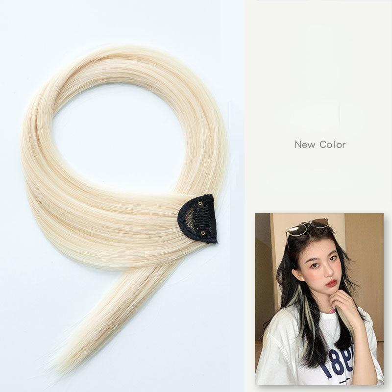 60cm Hair Extension Clip In Hairpiece Long Straight Hanging Ear Wig Clip Synthetic Hair Extensions Accessories Hairpiece Hairpin