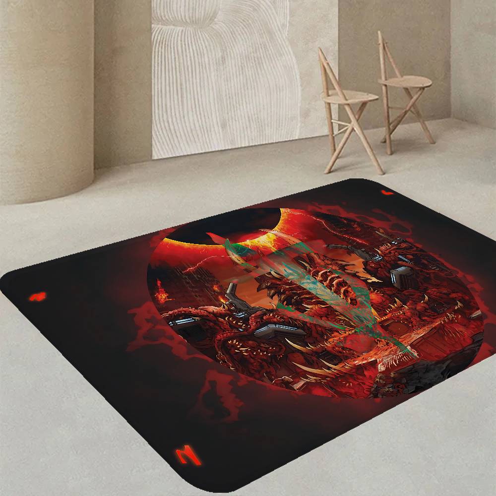 Game D-DoomS E-Eternal Floor Mat INS Style Soft Bedroom Floor House Laundry Room Mat Anti-skid Household Carpets