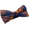 [Bowties.jp] Orange Green Blue Check Bow Tie (Easy to Wear) (Orange)