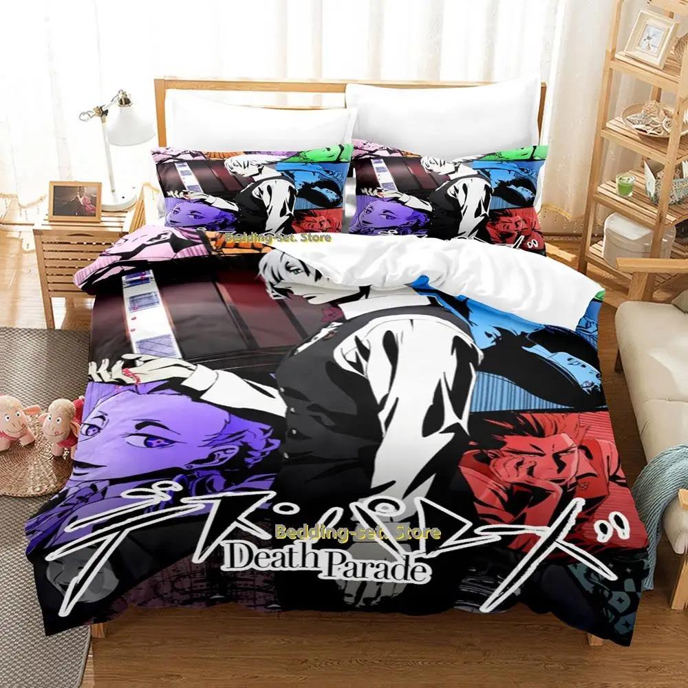 Comfortable SkinFriendly Single Twin Full Queen King Death Parade Size Bed Adult Kid Bedroom Duvetcover Sets Anime parure de lit Quilt