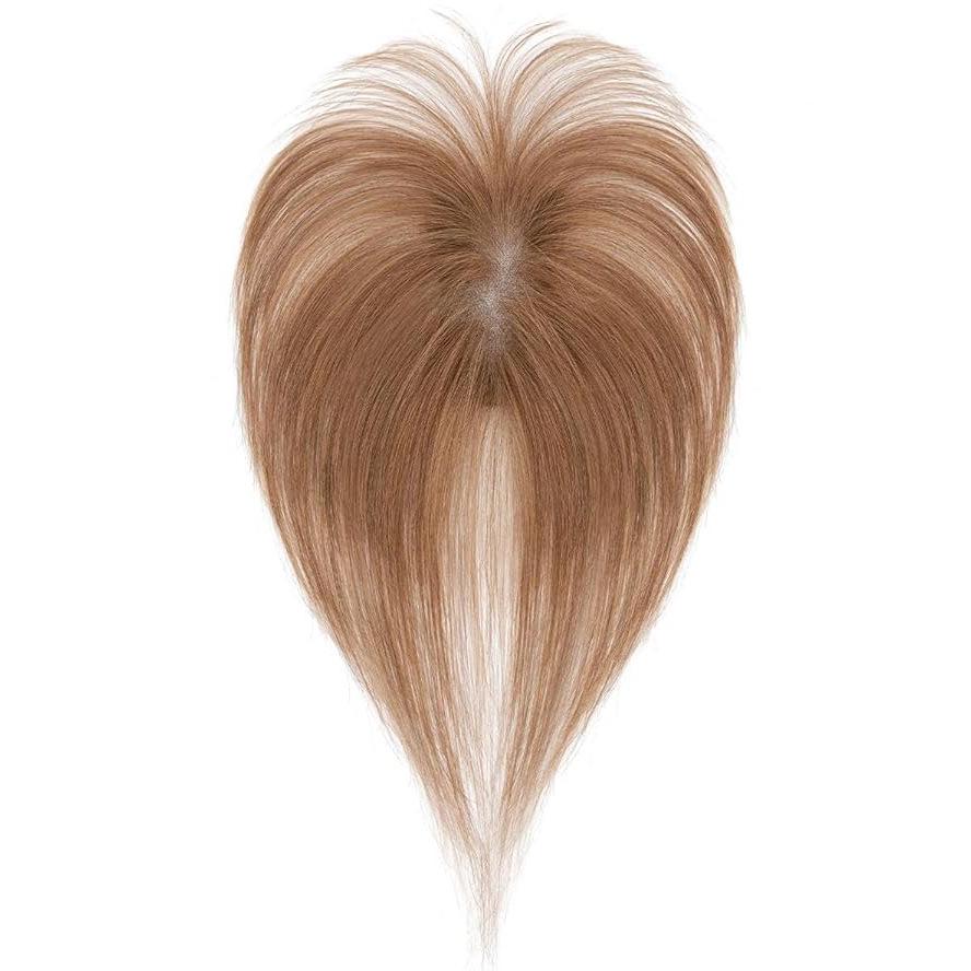 Fluffy Real Hair Bangs Wig for Women: Covers Gray Hair, Lightweight with Seamless Sideburns for Added Volume
