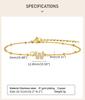 Charms Pave Initial Letter Bracelet, Paperclip Satellite Chain Stainless Steel Gold Plated, Handmade Jewelry for Women