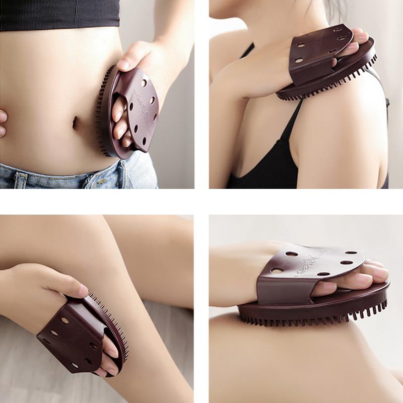 Set Of 2 Brown Massage Brushes For Body Meridian Weight Loss At Home Beauty Salon