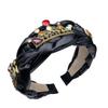 Light Luxury Women's Colorful Wide-Brimmed Headband - Fashionable and Versatile for a Sleek Look and White Hair Coverage