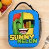 Sunny and Melon Lunch Bag Office Portable Tote Food Bags For Child  Waterproof Print Cooler Bag