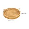 Woven Storage Basket Rustic Design for Fruits Snacks Bread Long-Lasting Home Kitchen Organizer Rattan Woven Basket