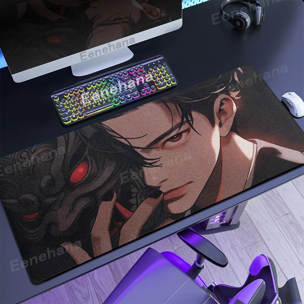 Hot Devil Mask Rubber Mouse Pad Anime Goth Girls Gaming Dark Mats Gamer Locking Edge Computer Mouse Big Office XCM Desk Mat
