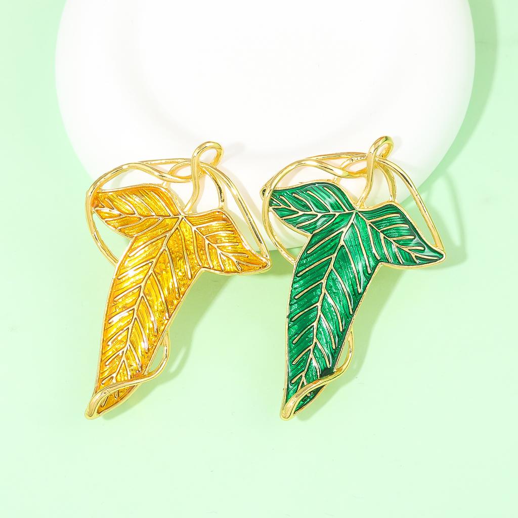 Pán prstenů Zelené listy Lorienu Brož Pin Elfský král Tolkien Galadriel Legolas Aragorn Odznak Pin pro ženy Muži Dárky