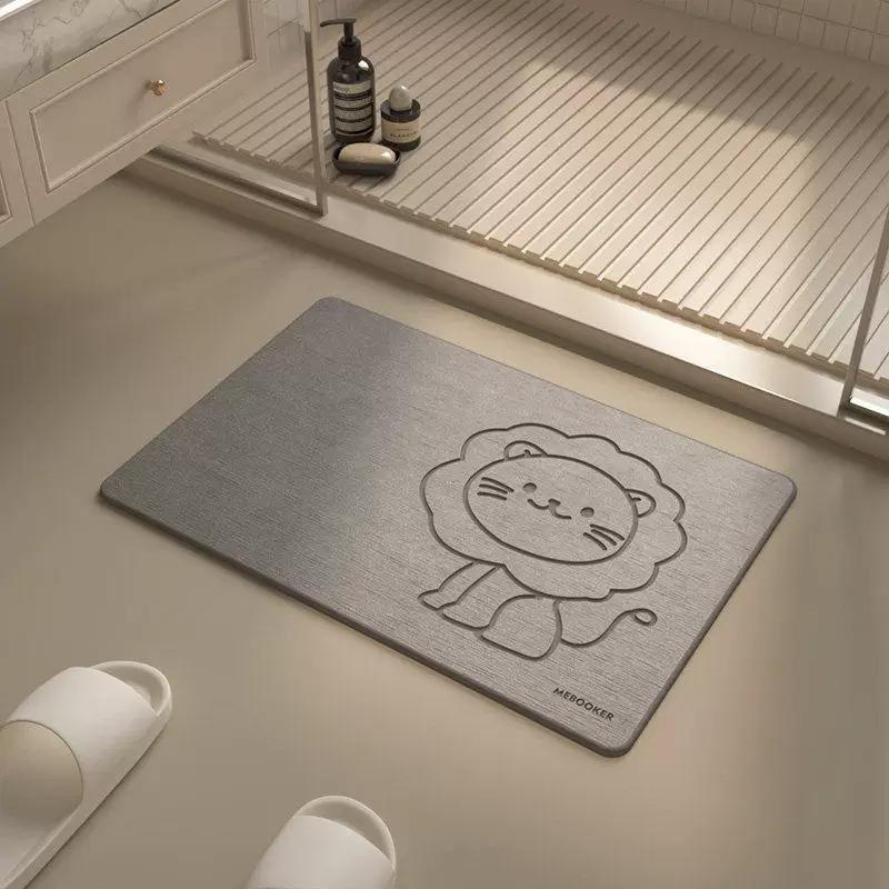 Bathroom Floor Mat Diatomaceous Earth Absorbent Hard Mat Non-Slip Mat Toilet Entrance Mat Quick-Drying Mat for Bathroom