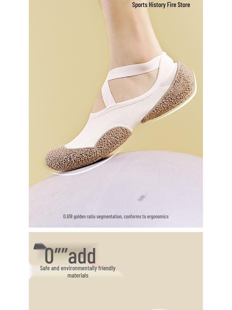 Gorensha Women's Shock-Absorbing Ballet Flats - Lightweight, Non-Slip Sole for Indoor Sports, Gym, Yoga, Aerobics