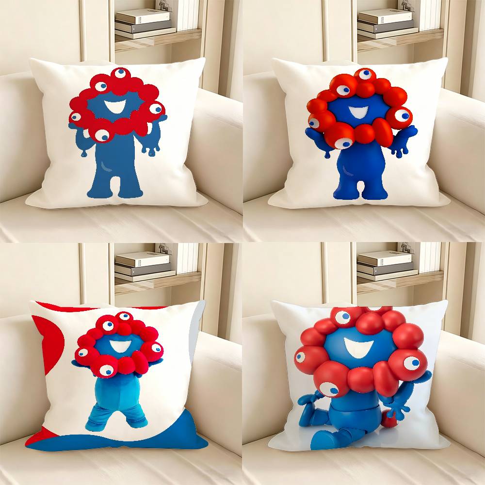 pc Cartoon MMyakuMyaku Pillow Case Fashion Square Pillowcase Bedroom Sofa Room Ins Decoration Leisure
