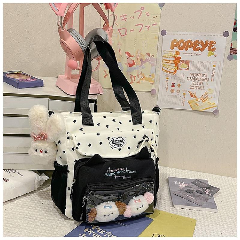 Cute Star Cat Junior High School Student Schoolbag Large Capacity High School Student Backpack Small Fresh Girl Pain Bag Baby Bag