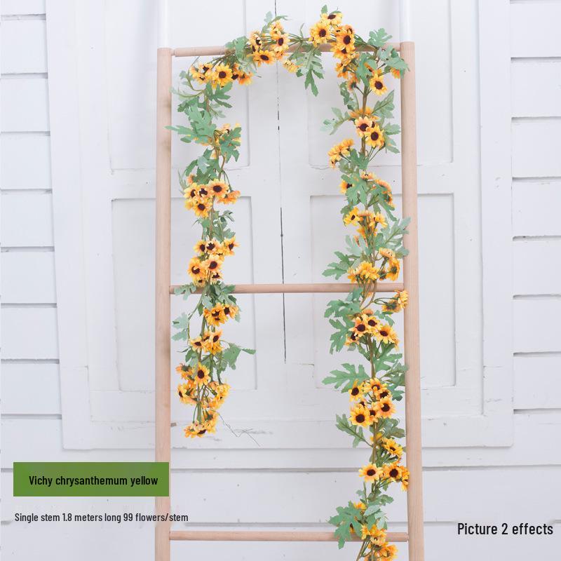Artificial Rattan Rose Vine for Ceiling & Wall Decor - Wedding & Pipe Covering