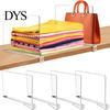 High-quality Shelf Partition Closet Divider Clear Plastic No Punching Design Separator for Plate Clothes Purses Multifunctional Cabinet Board
