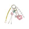 Acrylic Beads Bag Charms Colorful Floral Star Tassel Key Chain Beaded Hanging  Girls Gifts