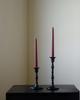 Black Wrought Iron Retro Candlestick Ornament for Christmas, Halloween, Weddings