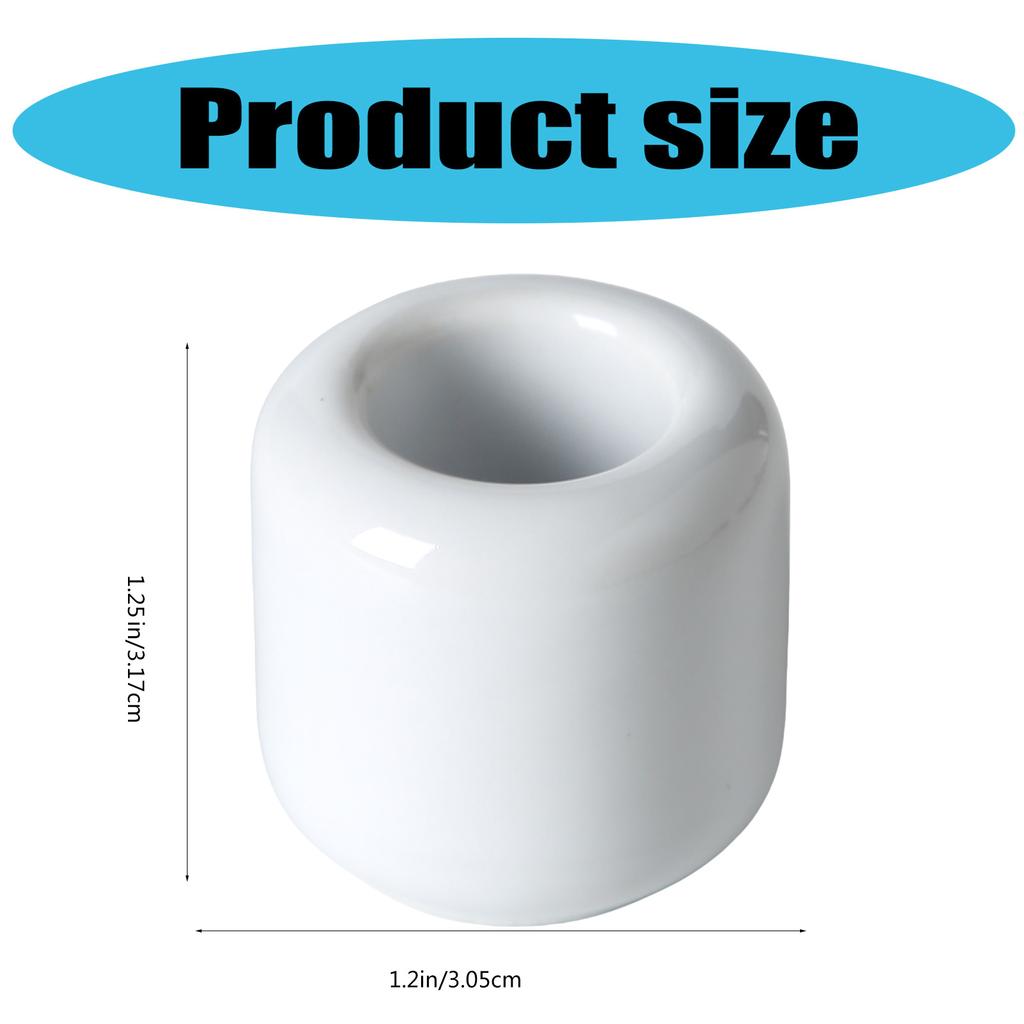 5KS Elegantní bílé keramické svícny pro svatební stolní dekorace Vhodné pro svíčky 0,6-0,7 palce Stojany