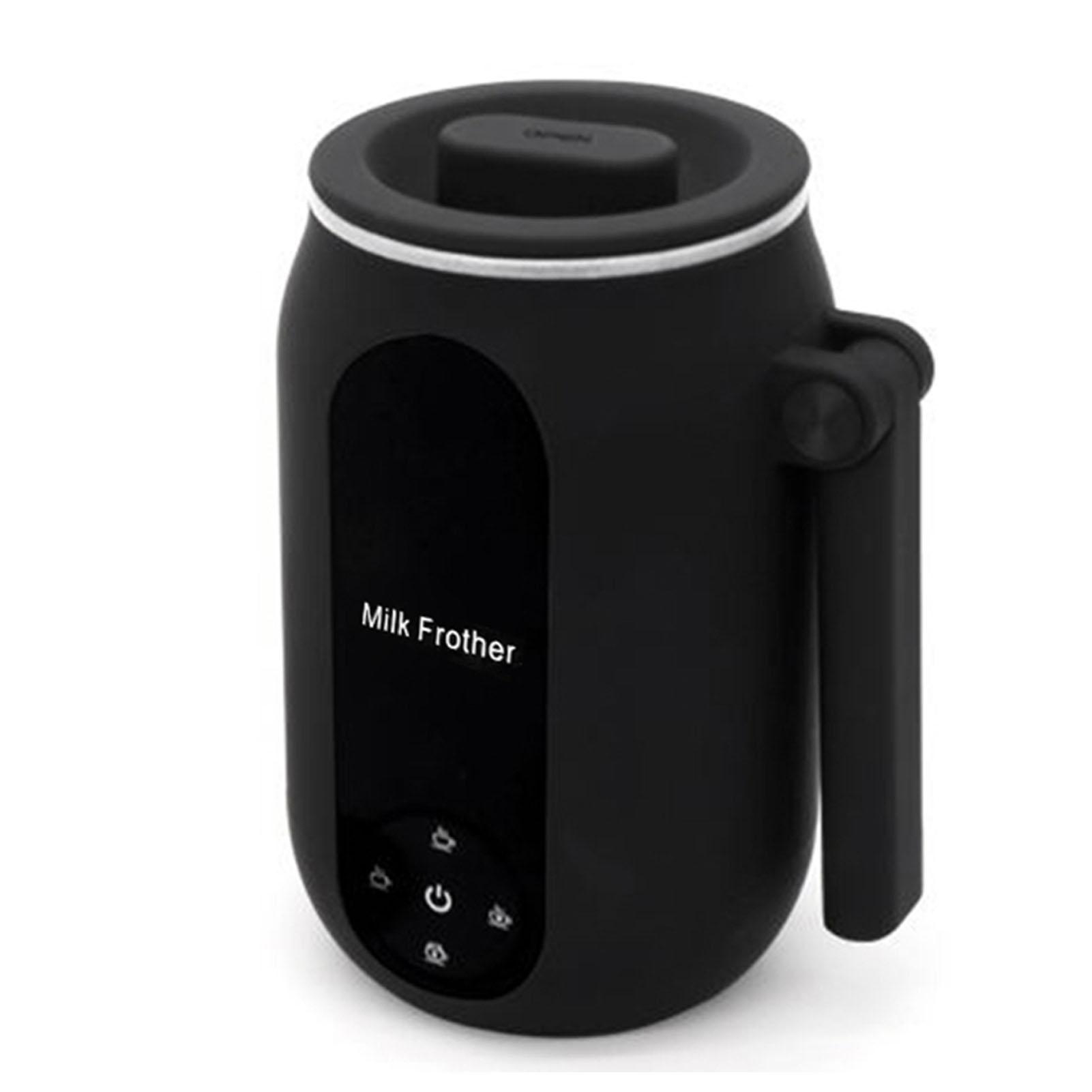 

110 В/220 В Электрический вспениватель молока 4 в 1 Автоматический миксер для кофе Машина для вспенивания молока Складная ручка Подогрев молока Парогенератор Вспениватель US чёрный