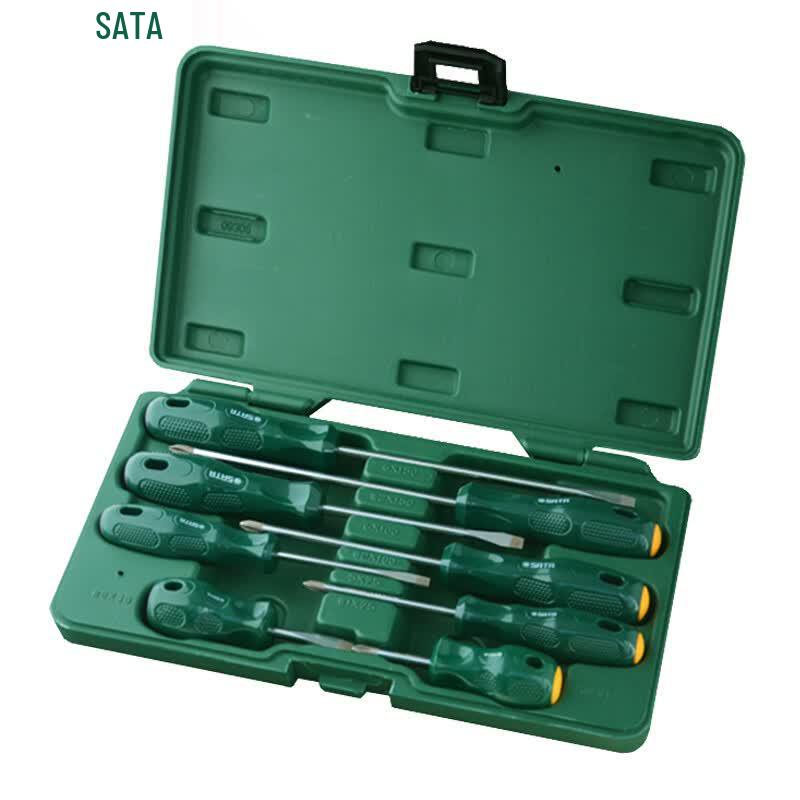 SATA 09306 8-Piece Flat/Phillips Screwdriver Set Chromium Vanadium Steel