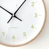 KATOMOKU plywood clock 22 Light Green Wall Continuous Second Diameter km-121LGRC Clock, Hand, 25.2cm (Radio-controlled)
