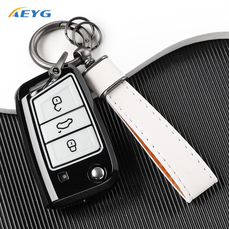 Tpu Car Smart Key Cover Case For Vw Volkswagen Golf 7 Alltrack Mk7 Tiguan Seat Ateca Leon Fr 2 Ibiza Skoda Octavia 3/4 Buttons