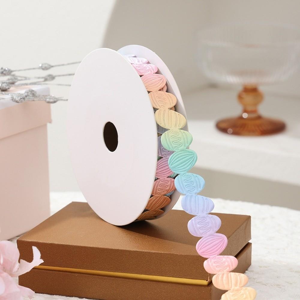 Embossed Easter Egg Ribbon Roll Colorful Cartoon Egg Shape Gift Packaging Tie DIY Party Decorations Ribbons Handwork