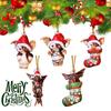 Gizmo Christmas Gremlins Fairy Acrylic Santa Hat Pendant Xmas Tree Hanging Decor