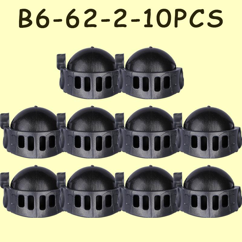MOC Medieval Military Castle Soldier Figures Helmets Series Building Blocks Knights Accessories Warrior Hat  Bricks Toys Gifts