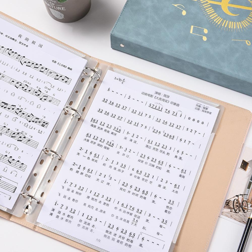 Flexible Loose Leaf Music Score Folder 20 Pages A4 Sheet Music Clip Note Folder